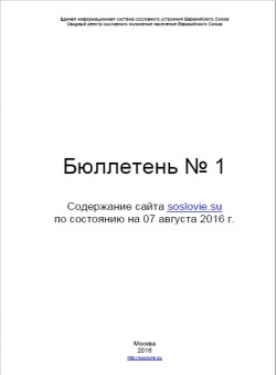 Михаил Плотников «Бюллетень № 1 Единой информационной системы сословного устроения Евразийского Союза»
